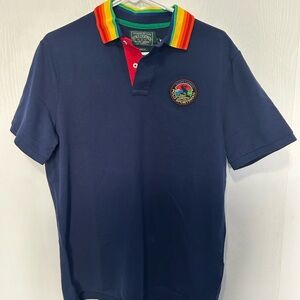 Ralph Lauren Polo Country Mens Navy Cotton Knit Sportsman Elk Patch- Size M
